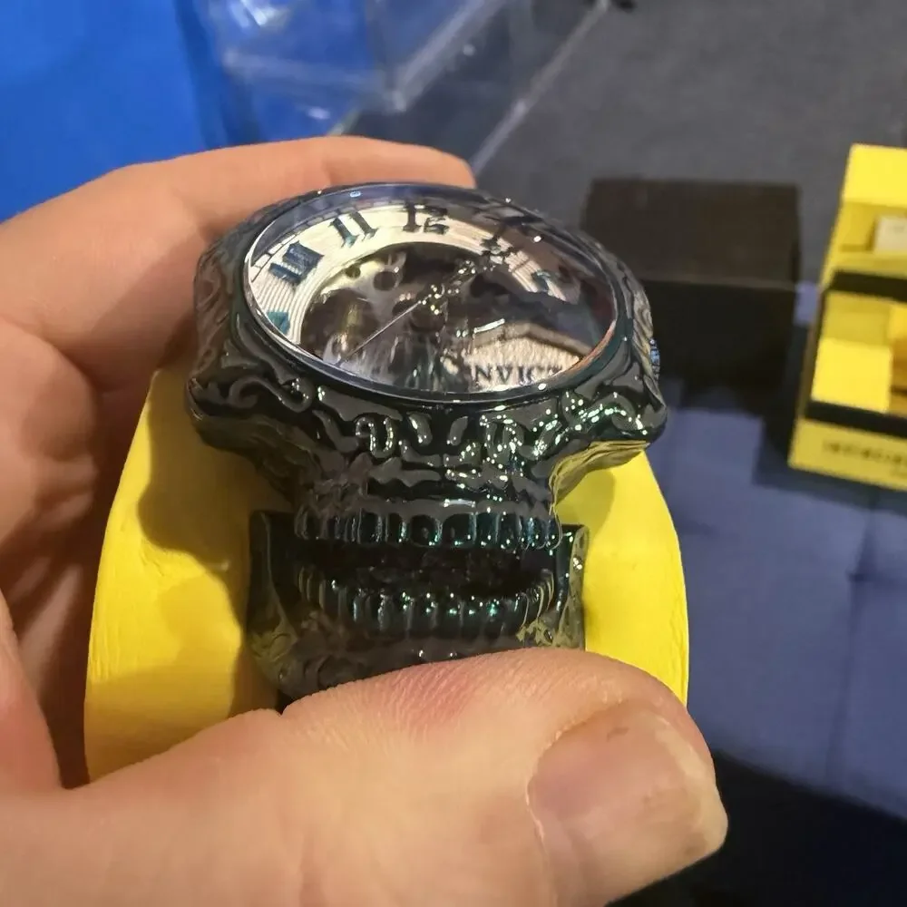 RARE Invicta Men's Artist Automatic Skull Movable Jaw Steel Green Watch-51mm